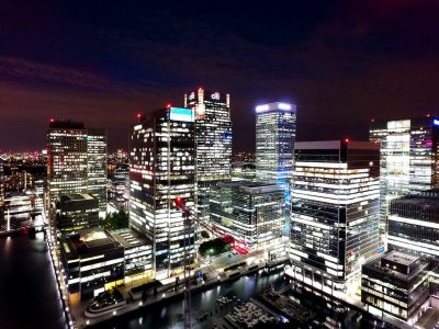 London nighttime skyline, UK House prices set to rise for the next 50 years